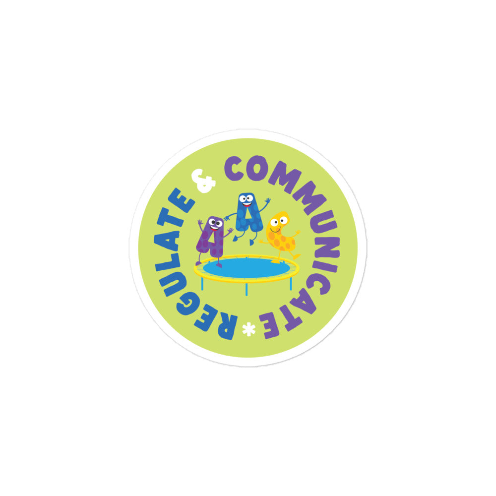 Regulate and Communicate Sticker- Trampoline
