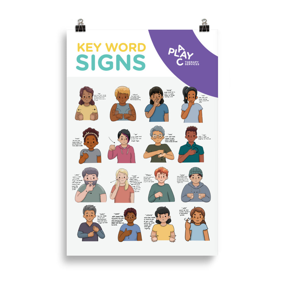 Key Word Sign Backpack Key Word Sign Poster- Purple – APlayC Shop