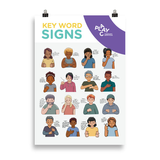 Key Word Sign Poster- Purple